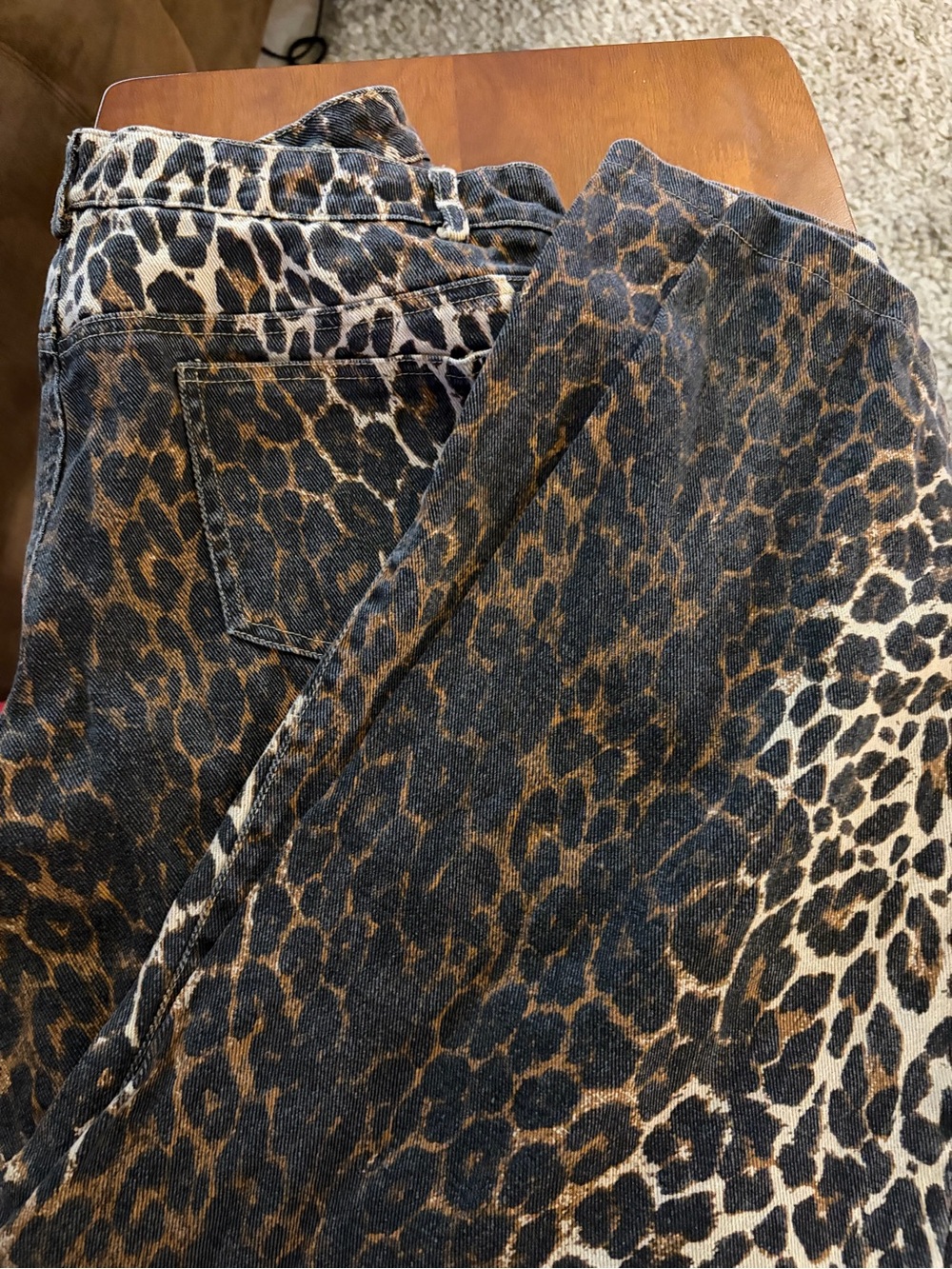 Edikted Leopard Print Skinny Jeans - Brown & Black